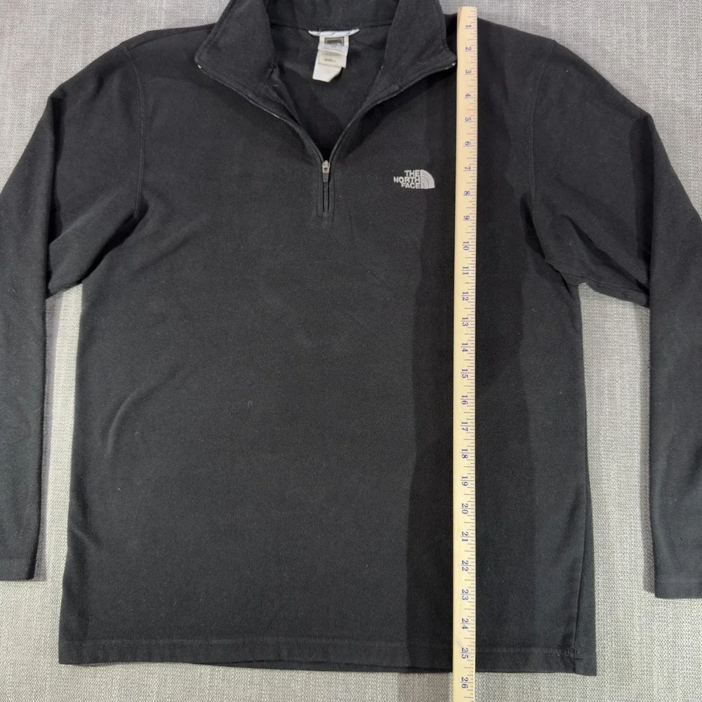 The North Face Sweater Mens Medium Black Fleece 1/4 Zip TKA 100 Pullover Outdoor